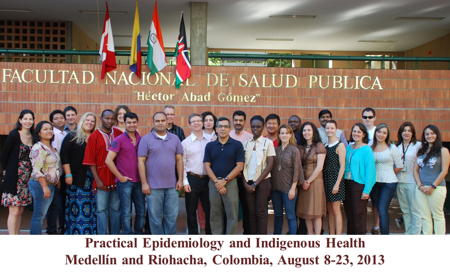 A group picture of all those attending the major course offering in Medellin, Colombia in August 2013.